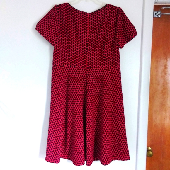 The Station Red & Navy Fit and Flare Dress size 18 - Picture 3 of 7
